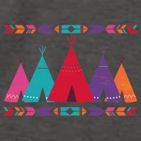 Native American Teepee Pattern Vector Backpack