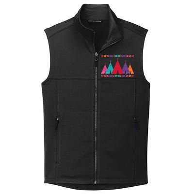 Native American Teepee Pattern Collective Smooth Fleece Vest