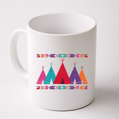 Native American Teepee Pattern Coffee Mug