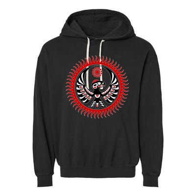 Native American Thunderbird Garment-Dyed Fleece Hoodie