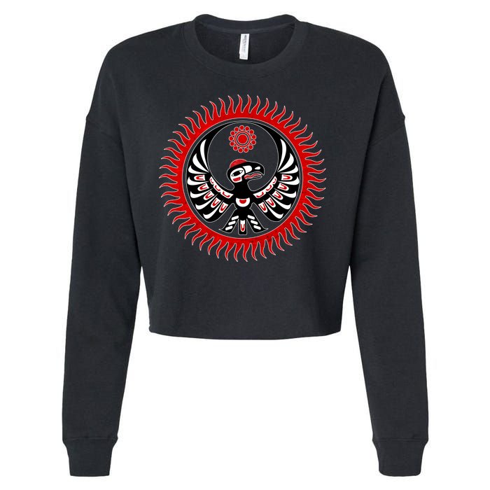 Native American Thunderbird Cropped Pullover Crew