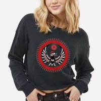 Native American Thunderbird Cropped Pullover Crew