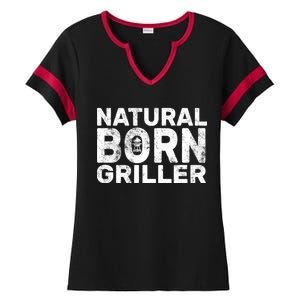 Natural Born Griller  Ladies Halftime Notch Neck Tee