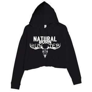 Natural Born Hunter Crop Fleece Hoodie