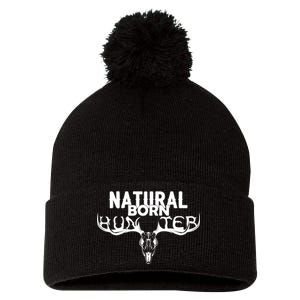 Natural Born Hunter Pom Pom 12in Knit Beanie