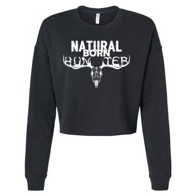 Natural Born Hunter Cropped Pullover Crew