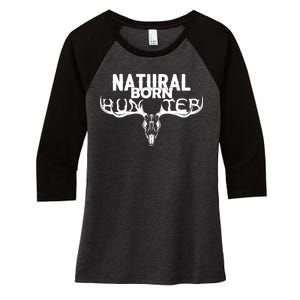 Natural Born Hunter Women's Tri-Blend 3/4-Sleeve Raglan Shirt