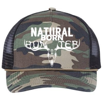 Natural Born Hunter Retro Rope Trucker Hat Cap