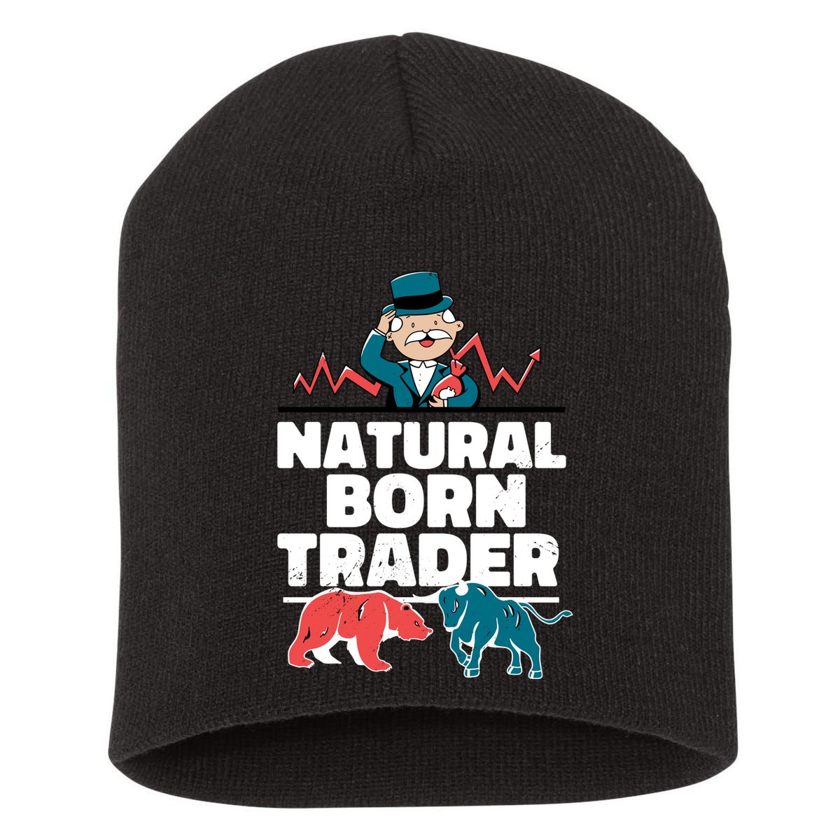 Natural Born Trader Short Acrylic Beanie