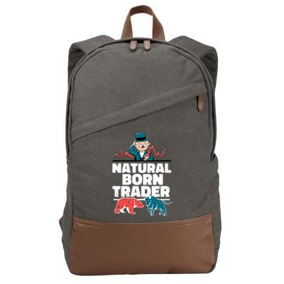 Natural Born Trader Cotton Canvas Backpack