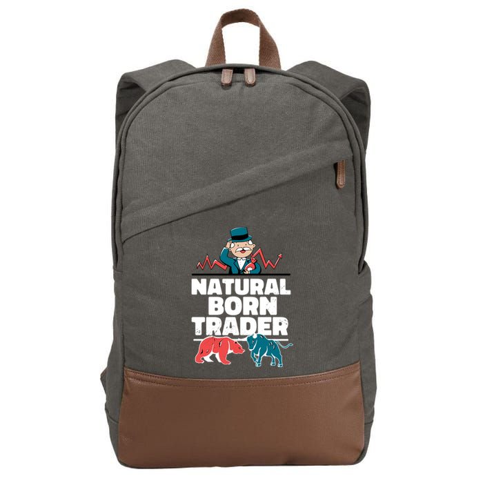 Natural Born Trader Cotton Canvas Backpack
