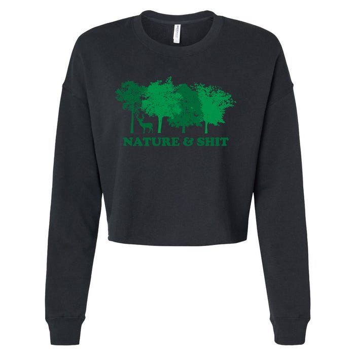 Nature And Shit Cropped Pullover Crew