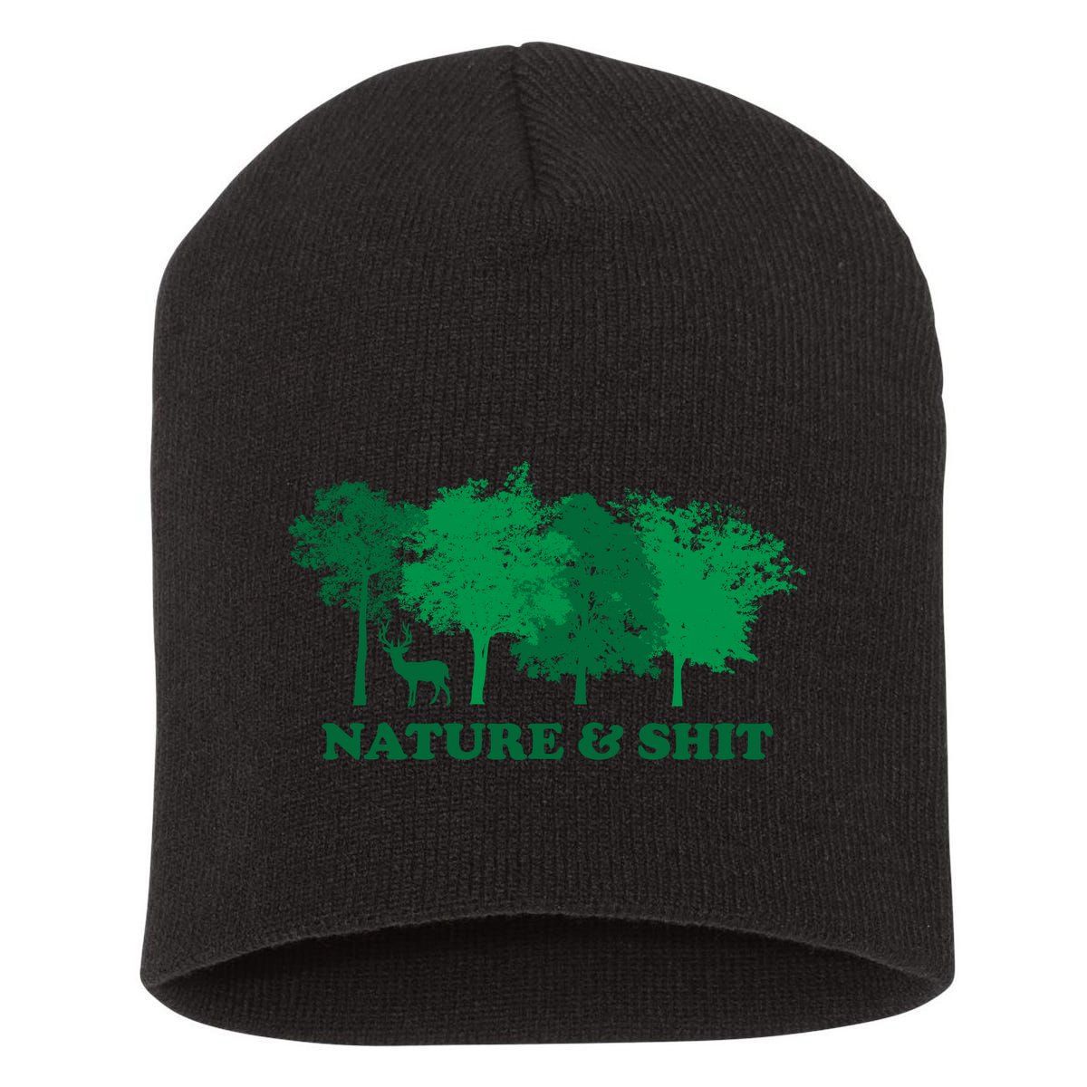 Nature And Shit Short Acrylic Beanie