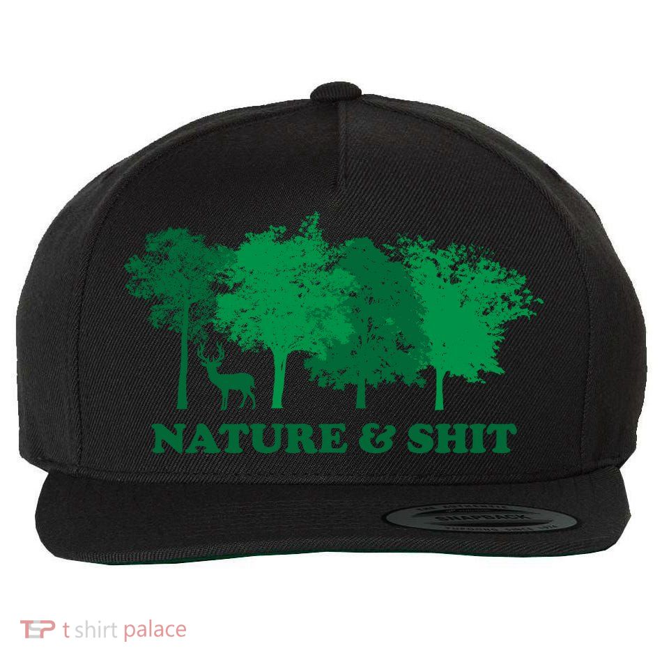 Nature And Shit Wool Snapback Cap