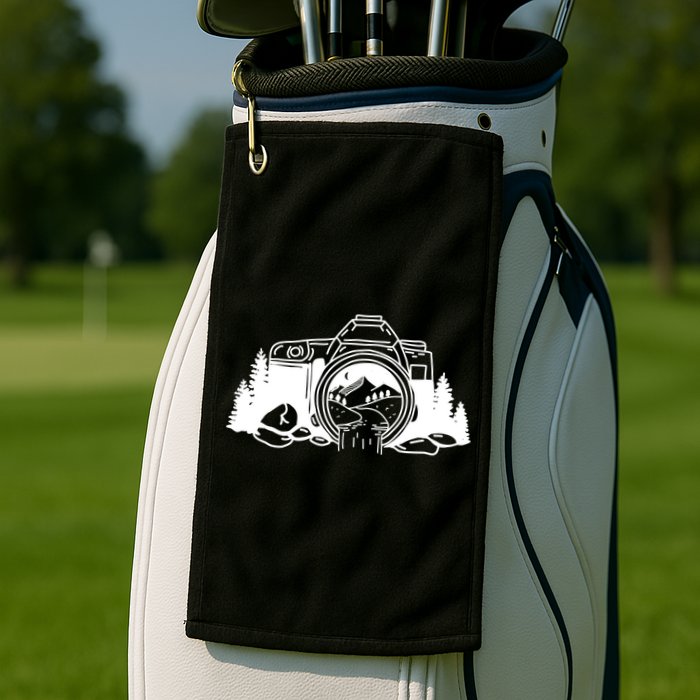 Nature Camera Waterfall Golf Towel