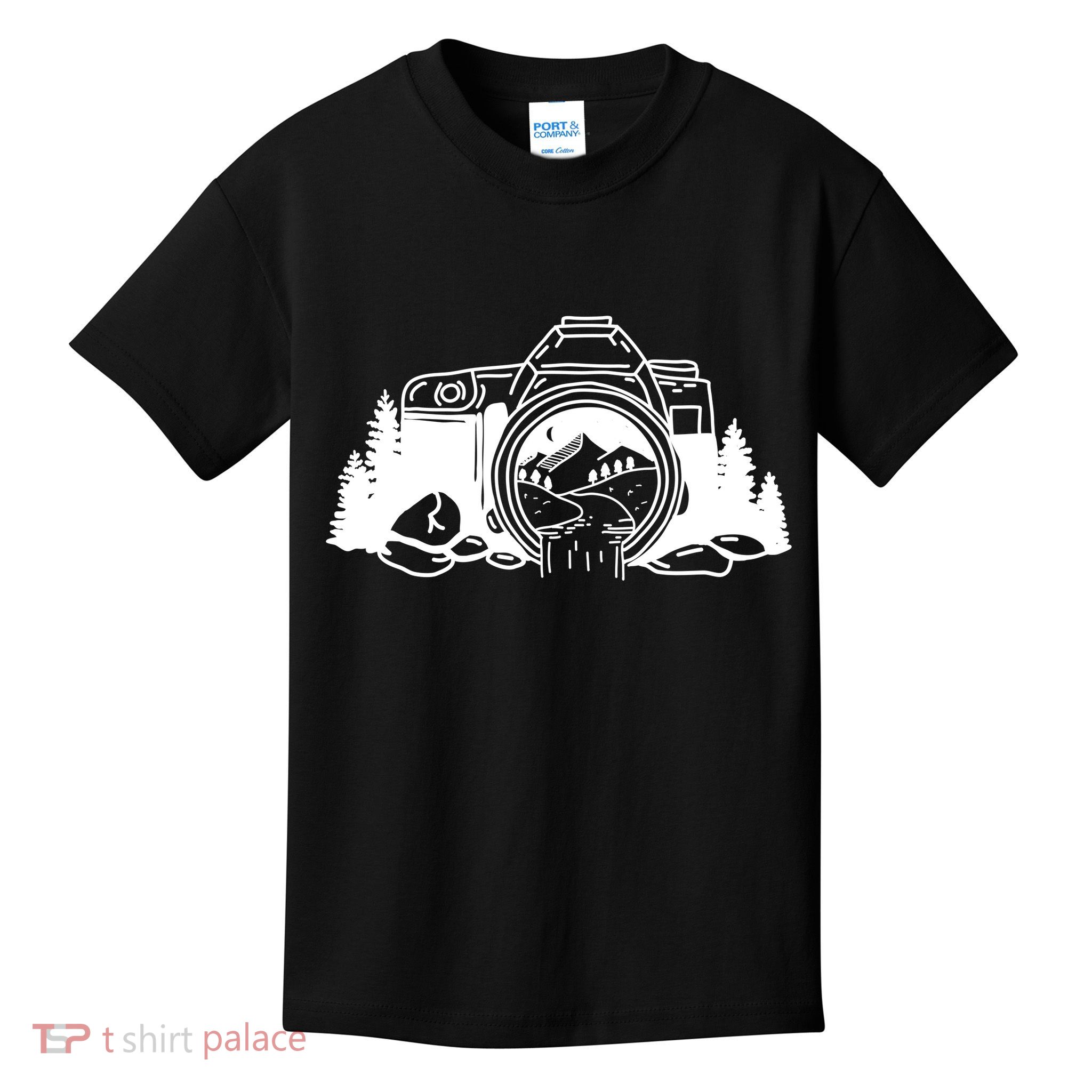 Nature Camera Waterfall Kids T-Shirt