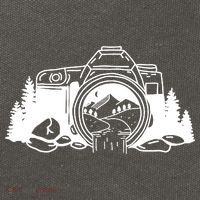 Nature Camera Waterfall Cotton Canvas Backpack