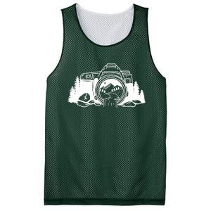 Nature Camera Waterfall Mesh Reversible Basketball Jersey Tank