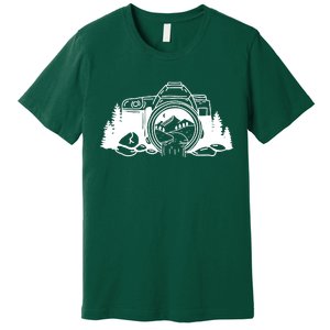 Nature Camera Waterfall Premium T-Shirt