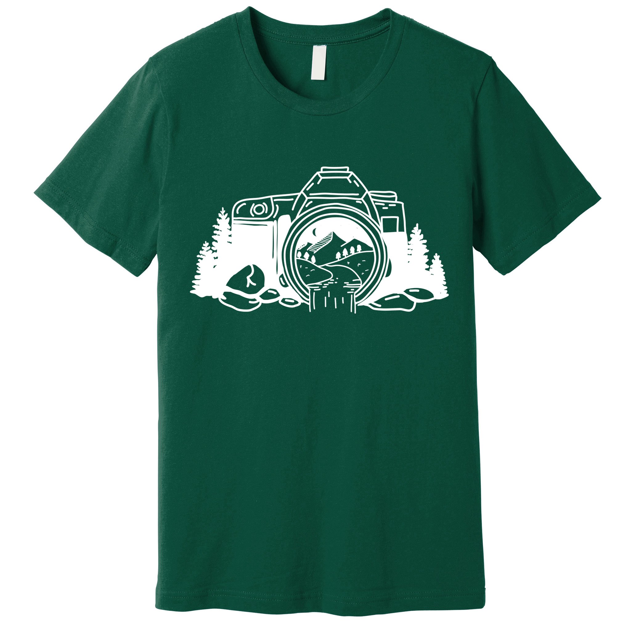 Nature Camera Waterfall Premium T-Shirt