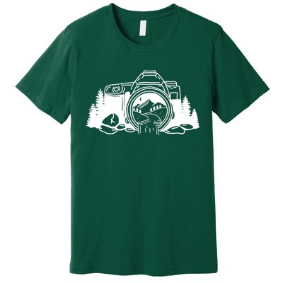 Nature Camera Waterfall Premium T-Shirt