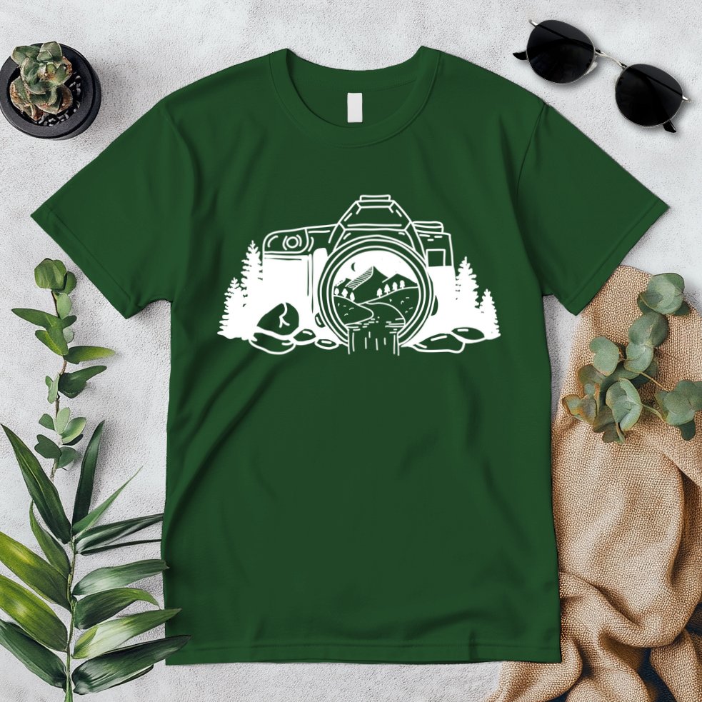 Nature Camera Waterfall Premium T-Shirt