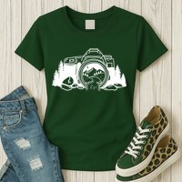 Nature Camera Waterfall Womens T-Shirt
