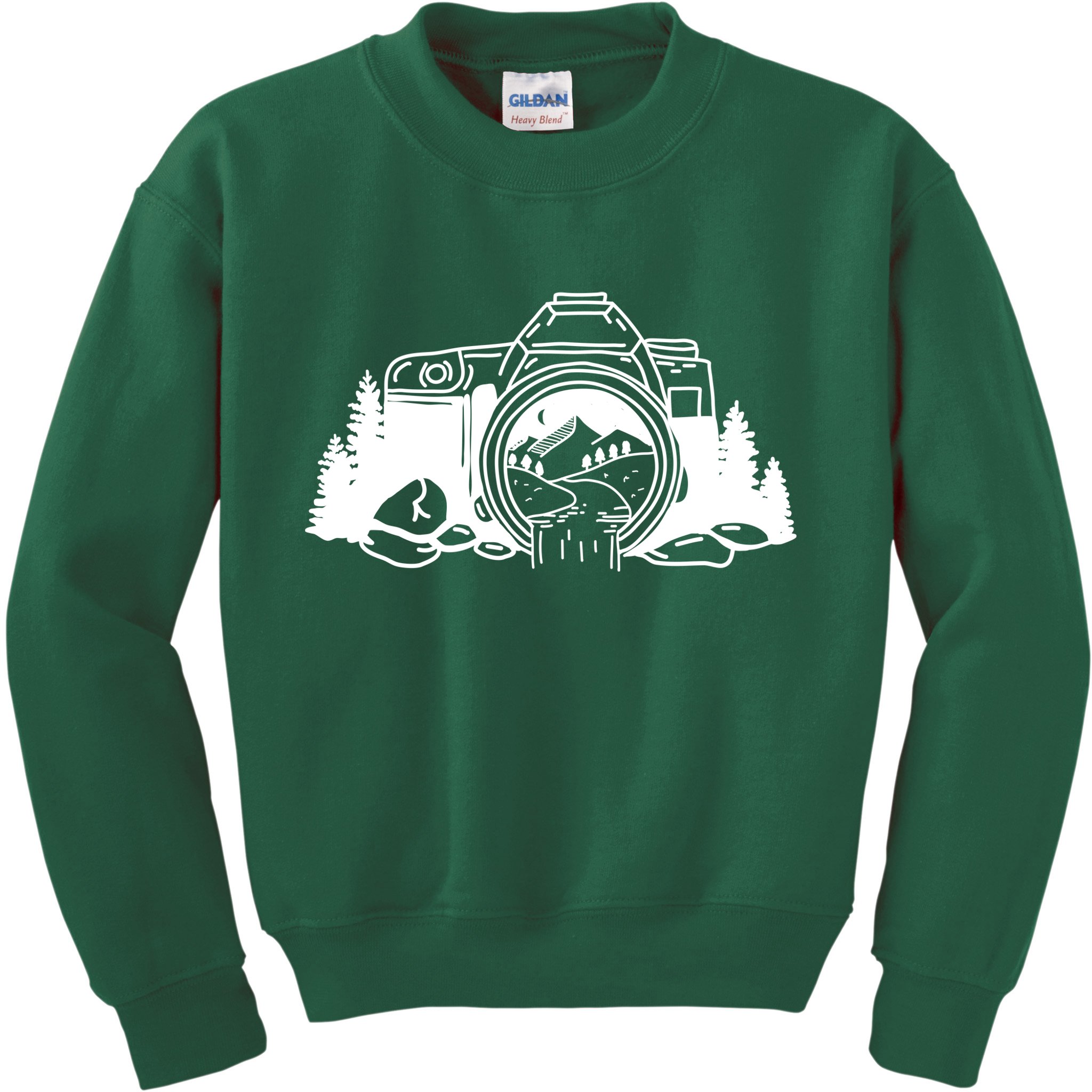 Nature Camera Waterfall Kids Sweatshirt