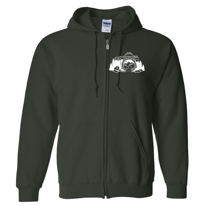 Nature Camera Waterfall Full Zip Hoodie