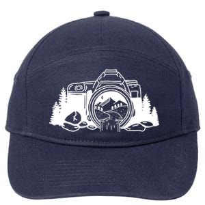 Nature Camera Waterfall 7-Panel Snapback Hat