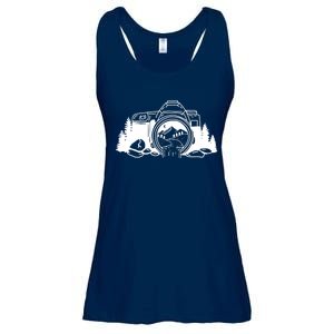 Nature Camera Waterfall Ladies Essential Flowy Tank