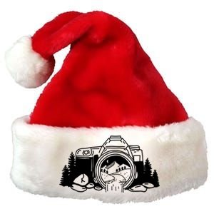 Nature Camera Waterfall Premium Christmas Santa Hat