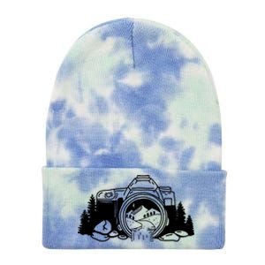 Nature Camera Waterfall Tie Dye 12in Knit Beanie