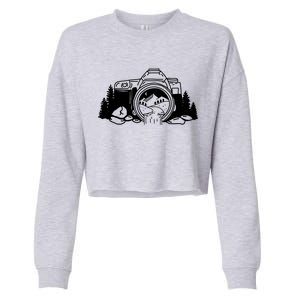 Nature Camera Waterfall Cropped Pullover Crew