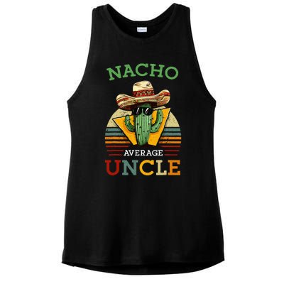 Nacho Average Uncle Mexican Joke Ladies PosiCharge Tri-Blend Wicking Tank