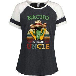 Nacho Average Uncle Mexican Joke Enza Ladies Jersey Colorblock Tee