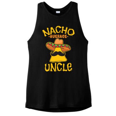 Nacho Average Uncle Cinco De Mayo Sombrero Mexican Ladies PosiCharge Tri-Blend Wicking Tank