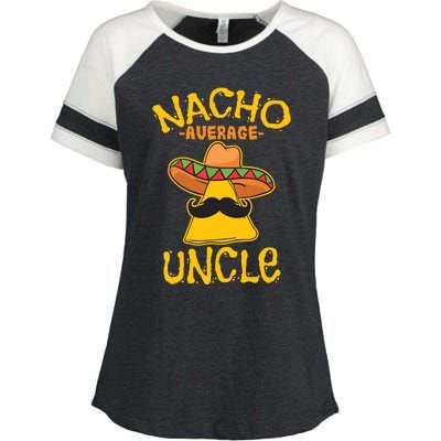 Nacho Average Uncle Cinco De Mayo Sombrero Mexican Enza Ladies Jersey Colorblock Tee