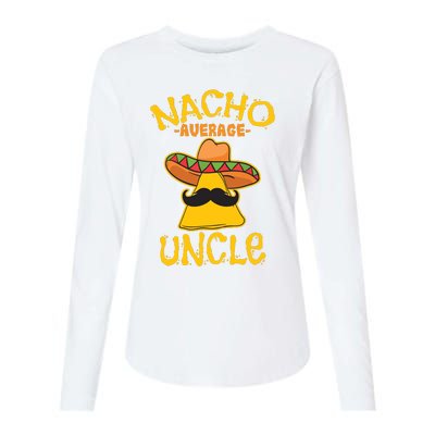 Nacho Average Uncle Cinco De Mayo Sombrero Mexican Womens Cotton Relaxed Long Sleeve T-Shirt