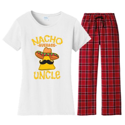 Nacho Average Uncle Cinco De Mayo Sombrero Mexican Women's Flannel Pajama Set