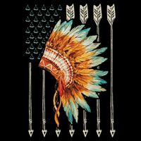 Native American Usa Flag Cooling Performance Crew T-Shirt