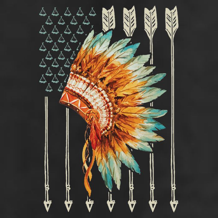 Native American Usa Flag Adult Drive Performance Visor