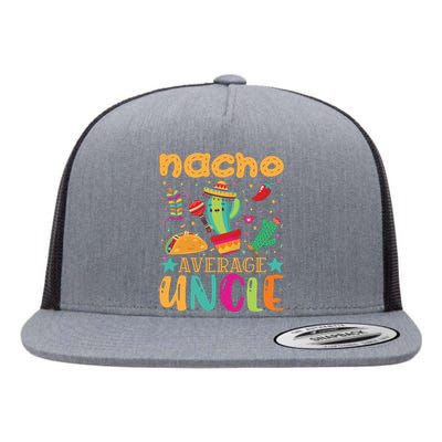 Nacho Average Uncle Typography T Flat Bill Trucker Hat