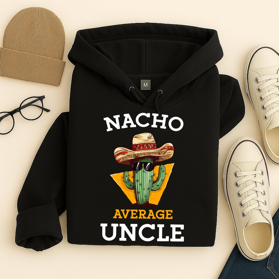 Nacho Average Uncle Funny Mexican Uncle Cactus Cinco De Mayo Hoodie