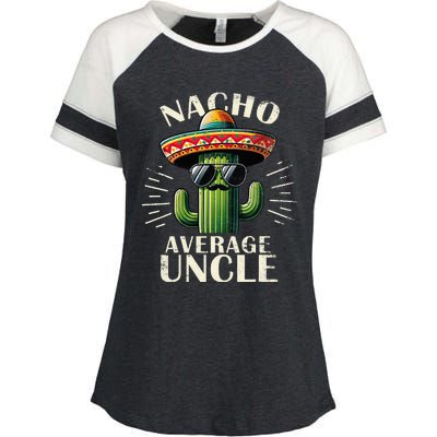 Nacho Average Uncle Gift Funny Best Uncle Enza Ladies Jersey Colorblock Tee