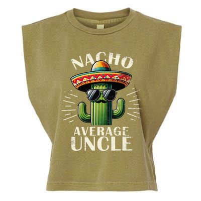 Nacho Average Uncle Gift Funny Best Uncle Garment-Dyed Women's Muscle Tee