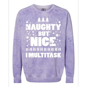 Naughty But Nice I Multitask Colorblast Crewneck Sweatshirt