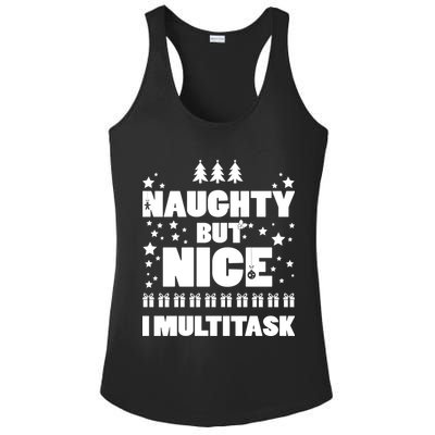 Naughty But Nice I Multitask Ladies PosiCharge Competitor Racerback Tank