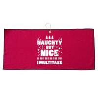 Naughty But Nice I Multitask Large Microfiber Waffle Golf Towel