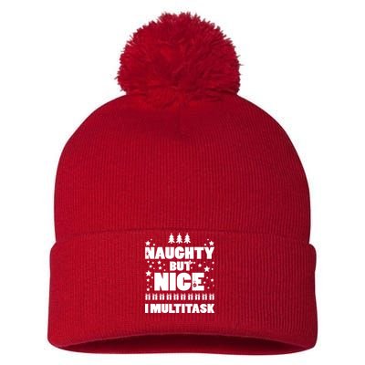 Naughty But Nice I Multitask Pom Pom 12in Knit Beanie